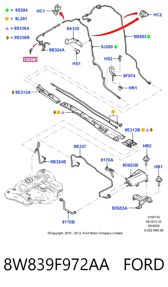 8W839F972AA Ford Манометри