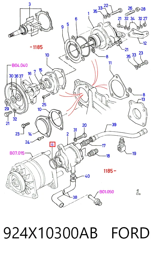 924X10300AB Ford Авто генератор