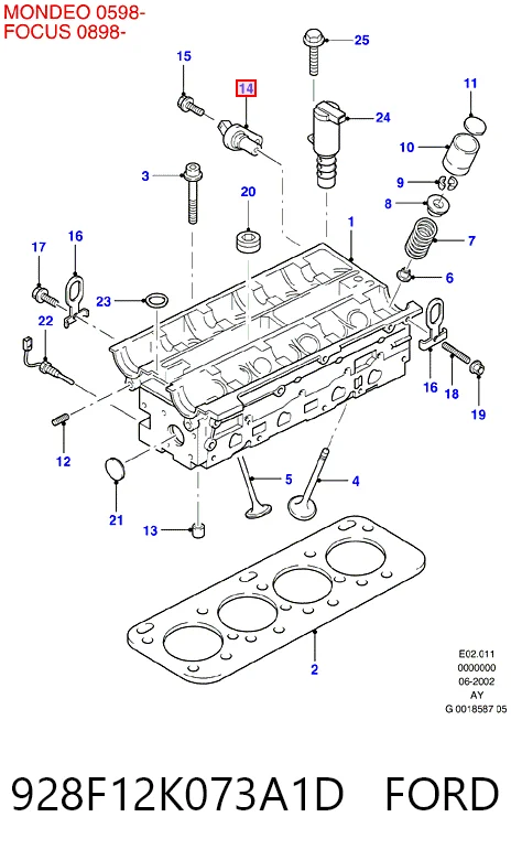 928F12K073A1D Ford Датчик розподільного вала