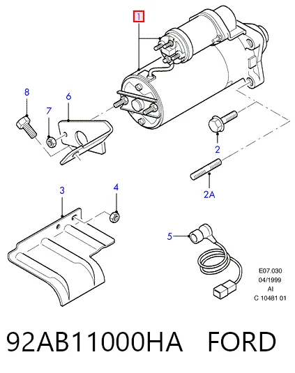 92AB11000HA Ford Стартер двигуна