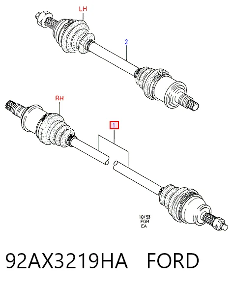 Купити Піввісь права Ford Escort V GAL