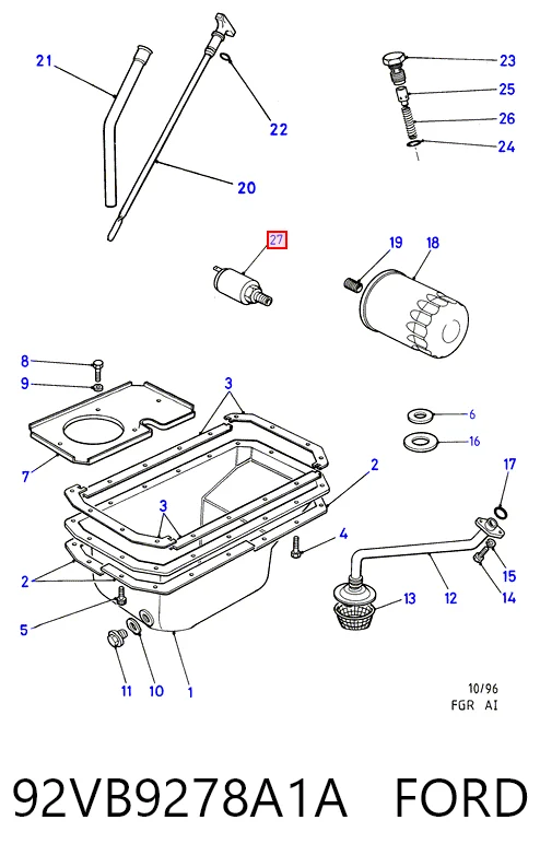 Манометри (показник тиску масла) Ford Transit IV фургон (E) (1994 - 2000) ціна, від 3.44 USD