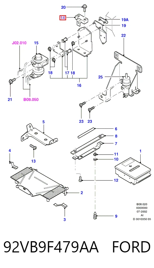 92VB9F479AA Ford Датчик наддува