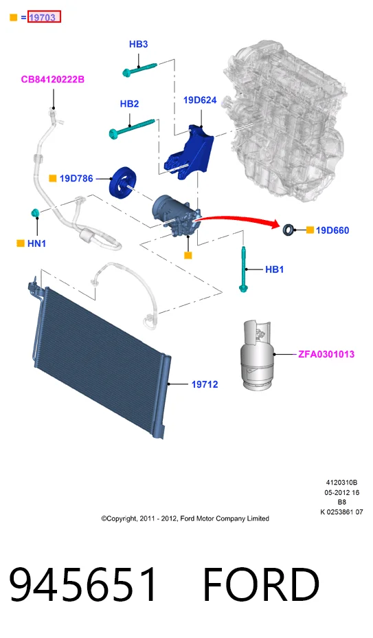 945651 Ford Компресор холодоагенту