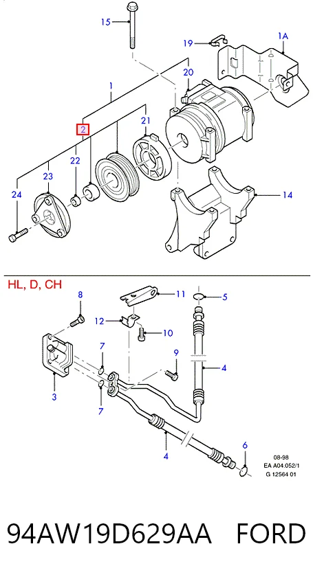 94AW19D629AA Ford Компресор холодоагенту