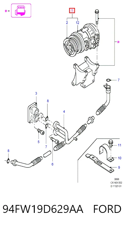  Компресор кондиціонера Ford Fiesta 