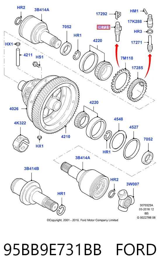 Датчик швидкості 1E0355475B Mazda