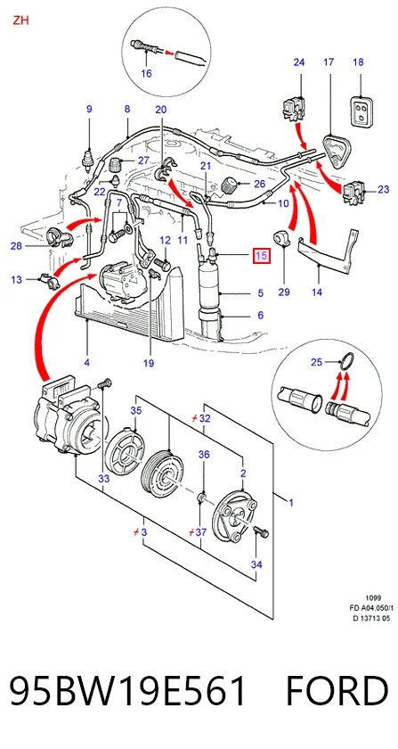 95BW19E561 Ford Датчик тиску
