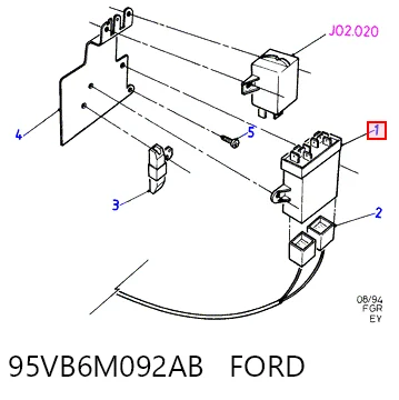 Реле управління Ford Transit IV фургон (E) (1994 - 2000) ціна, від 45.20 USD