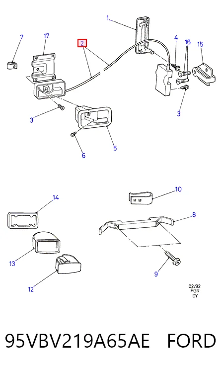 Замок водійських дверей на Ford Transit IV E