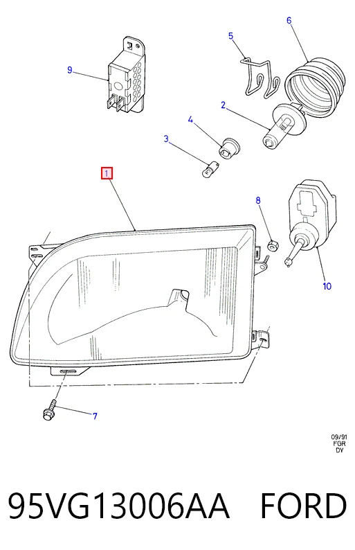 Купити Фара ліва Ford Transit IV E