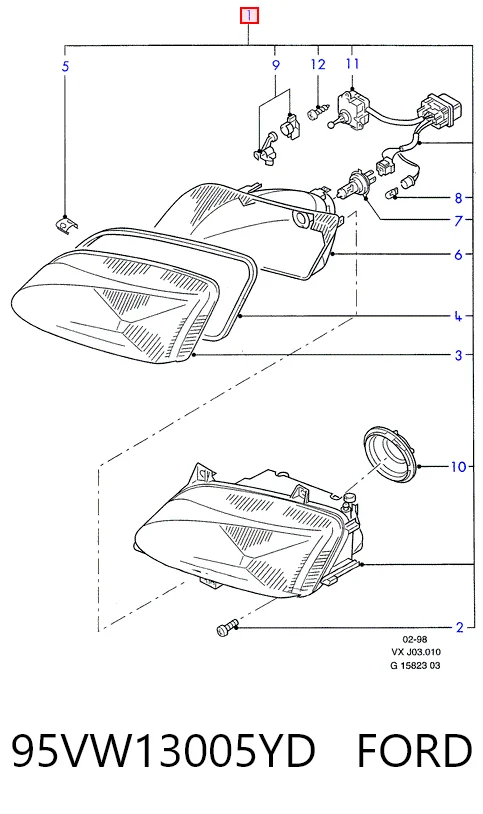  Фара ліва Ford Galaxy 
