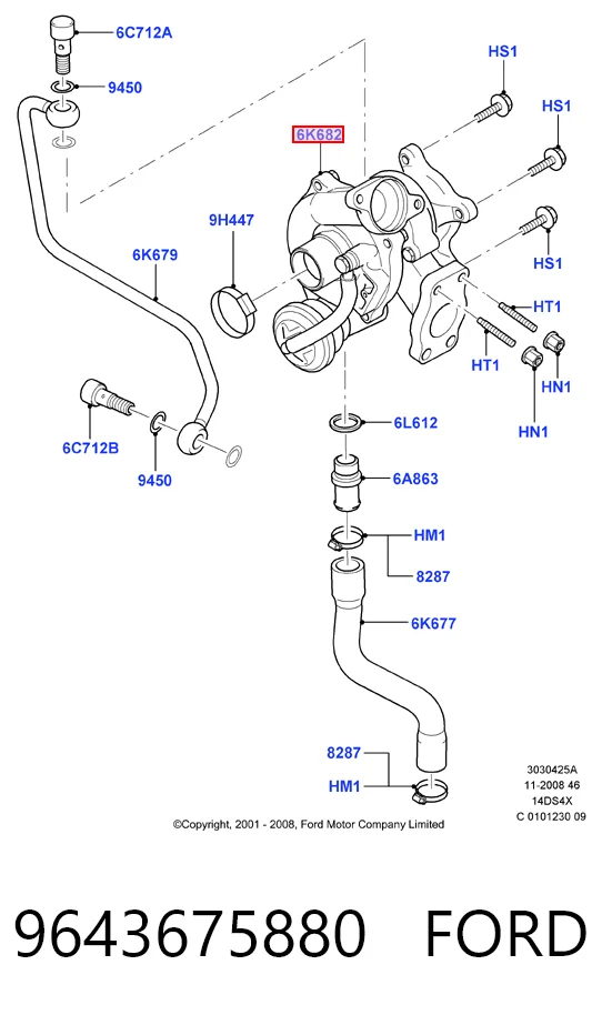 9643675880 Ford Турбонаддув