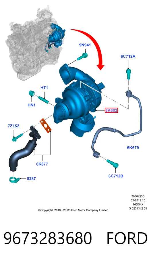 9673283680 Ford Турбонаддув