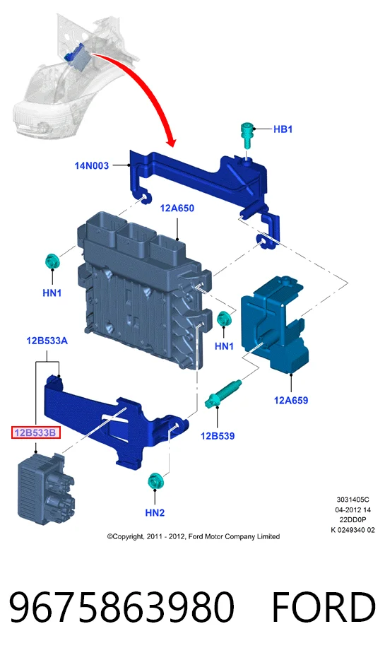 Реле управління Ford Transit VI фургон (V347/8) (2006 - 2014) ціна, від 35.98 USD