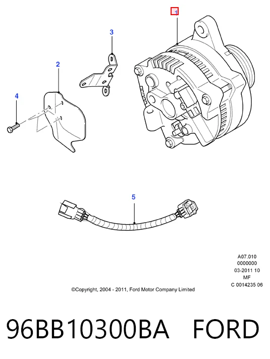 96BB10300BA Ford Авто генератор