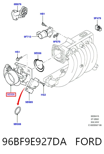  Дросільна заслінка Ford Ka 