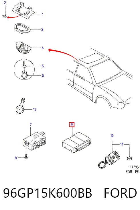 ЕБУ Ford Scorpio II седан (GFR, GGR) (1994 - 1998) ціна, від 66.25 USD