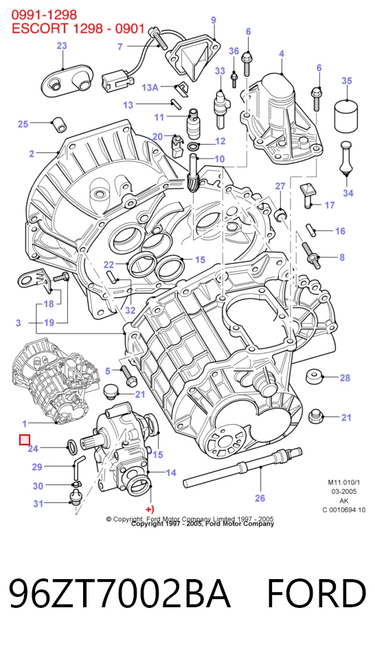  Коробка передач Ford Escort 6