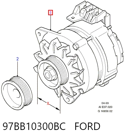 97BB10300BC Ford Авто генератор