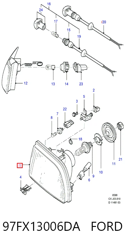  Фара ліва Ford Fiesta 