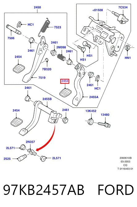 Накладка педалі зчеплення MKS2010 Meksan