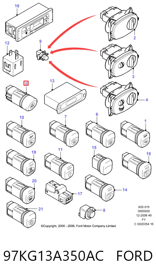 Кнопка аварійки 11442004 Fase