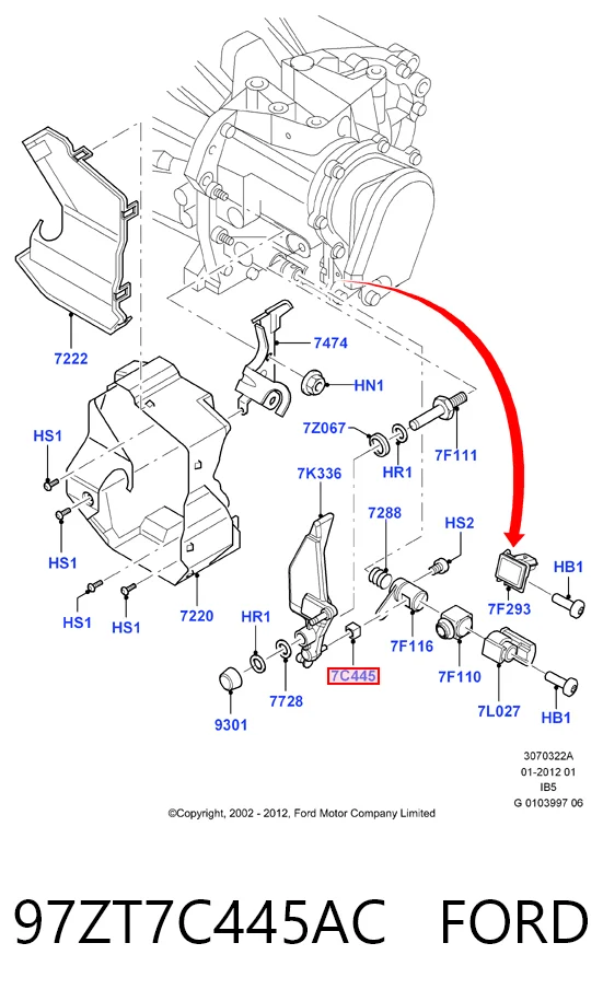Втулка механізму перемикання передач Hmpx HMP957T7C445AD ціна, від 10.90 USD