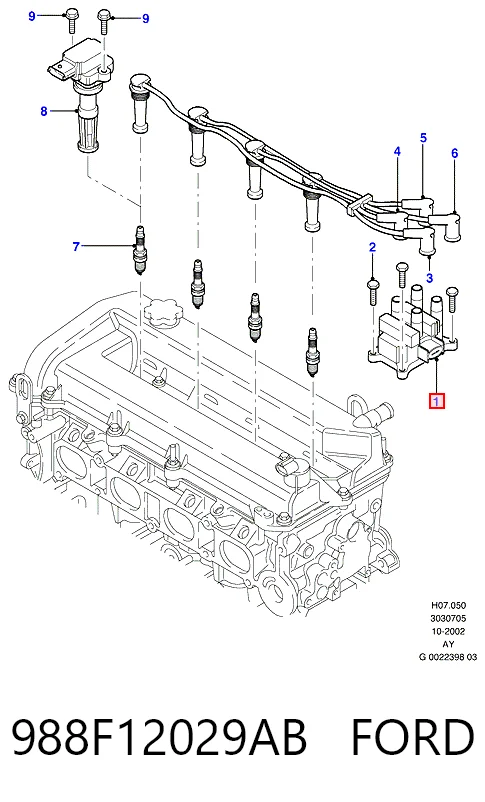 988F12029AB Ford Котушка запалювання