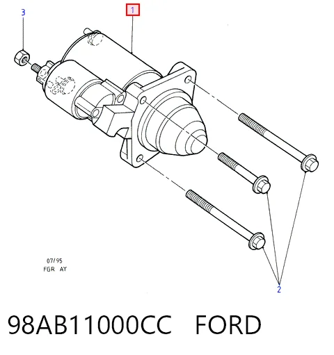 98AB11000CC Ford Стартер двигуна