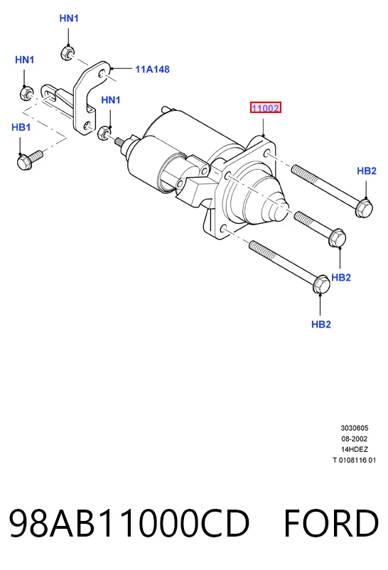 98AB11000CD Ford Стартер двигуна