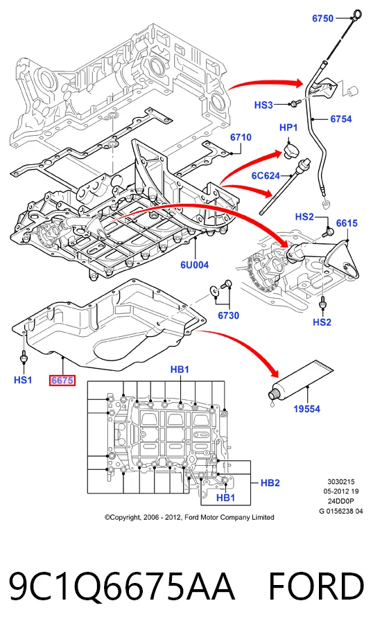 9C1Q6675AA Ford Картер масляний