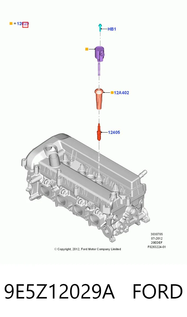 9E5Z12029A Ford Котушка запалювання