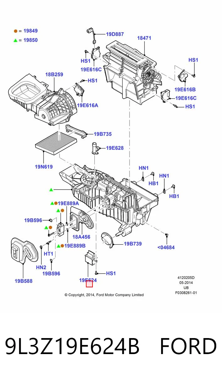9L3Z19E624B Ford 
