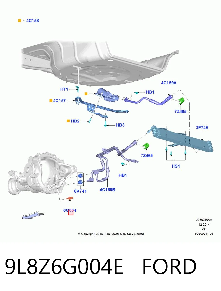 9L8Z6G004E Ford Датчик температури масла двигуна