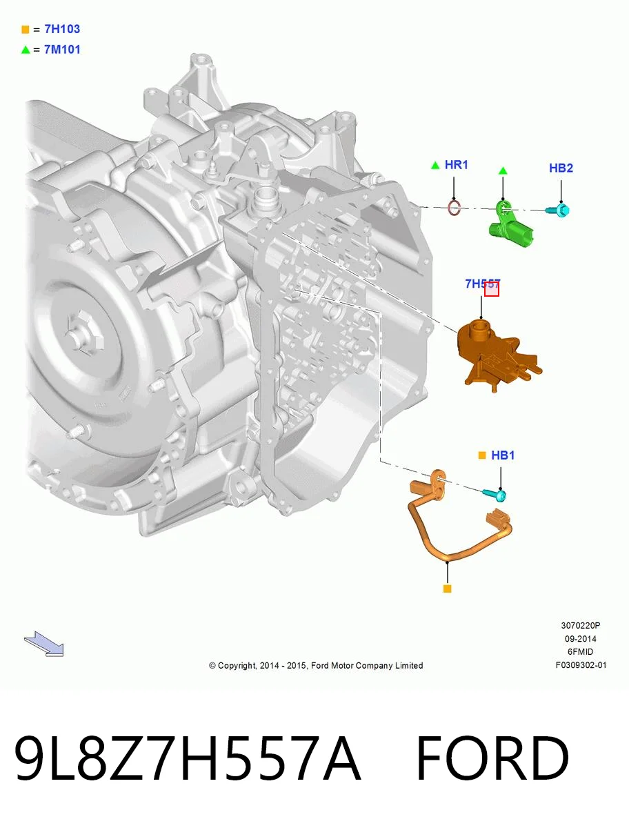 9L8Z7H557A Ford Датчик положення селектора АКПП