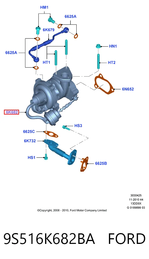 9S516K682BA Ford Турбонаддув