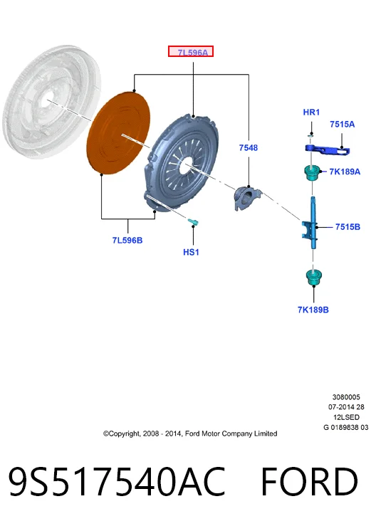Комплект зчеплення  Opel 1629024