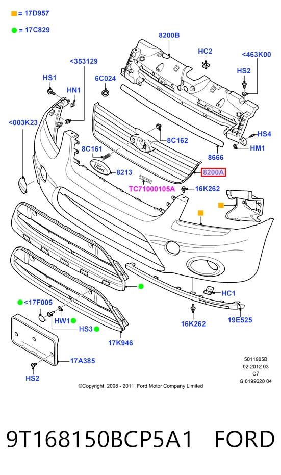 9T168150BCP5A1 Ford