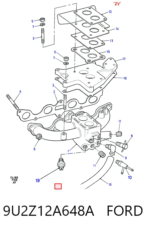 9U2Z12A648A Ford Покажчик температури охолоджуючої рідини