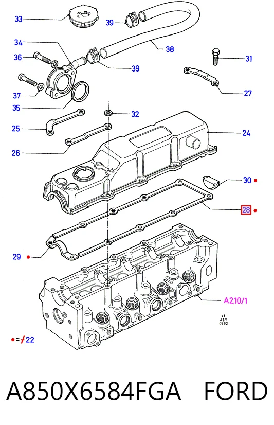 Купити Прокладка клапанної кришки Ford Fiesta Mk2 FBD