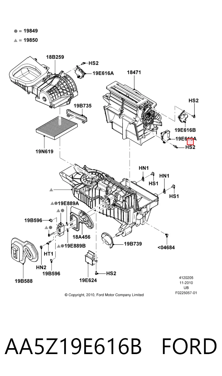 AA5Z19E616B Ford 