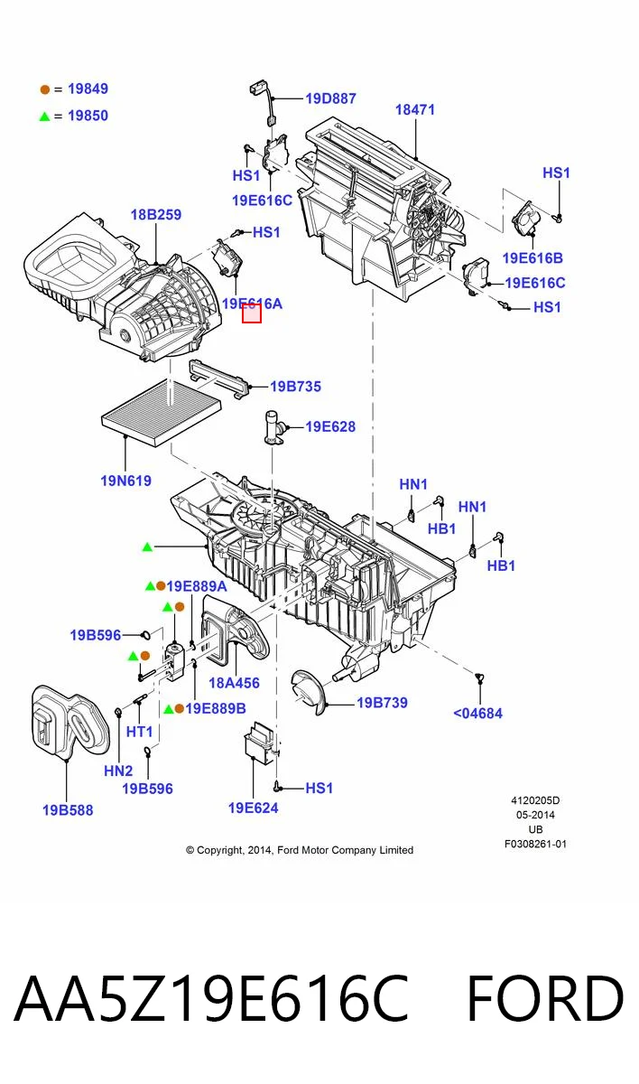 AA5Z19E616C Ford 