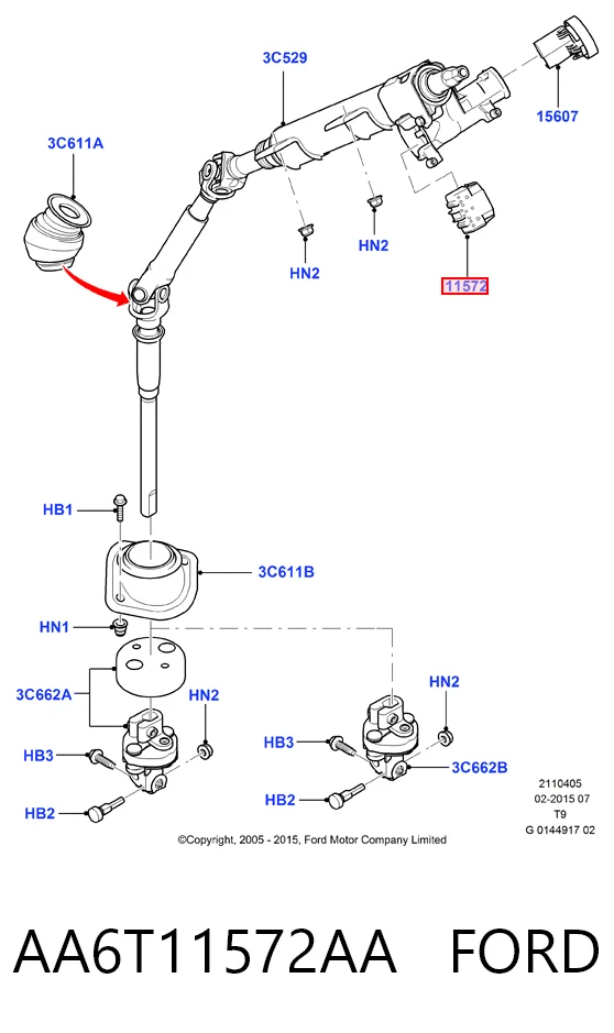 AA6T11572AA Ford Контактна група замка