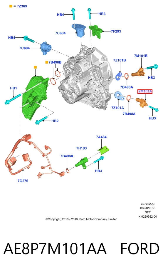 AE8P7M101AA Ford 