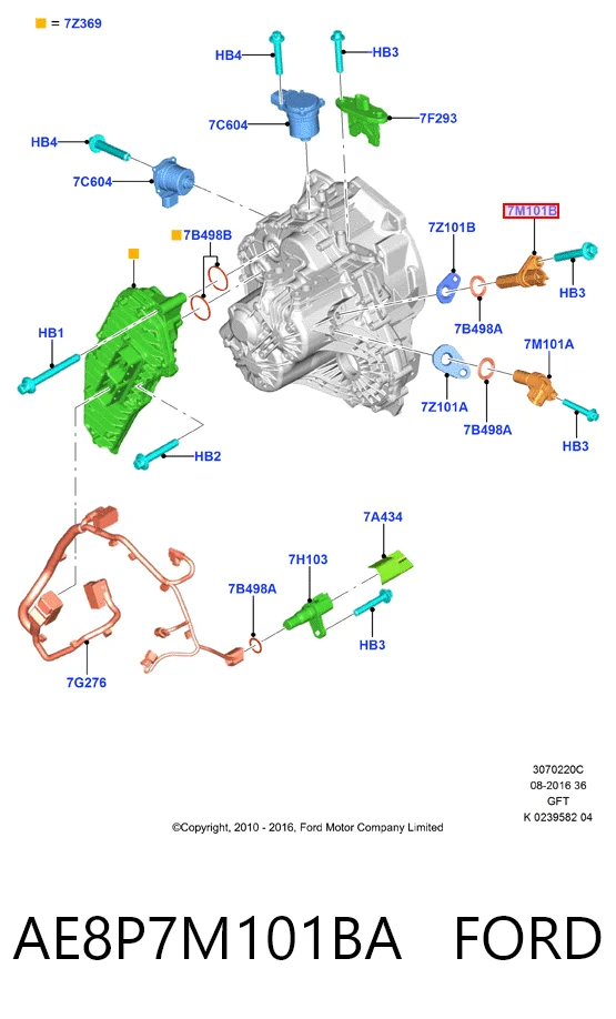AE8P7M101BA Ford 