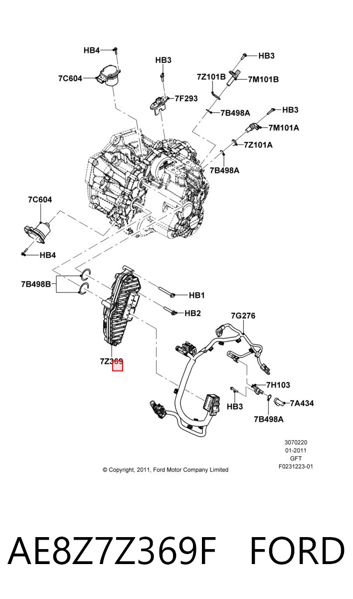 AE8Z7Z369F Ford ЕБУ АКПП