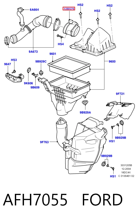 AFH7055 Ford Датчик витрати повітря
