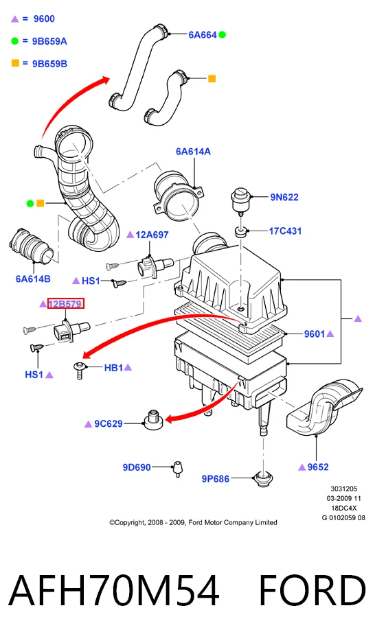 AFH70M54 Ford Датчик витрати повітря