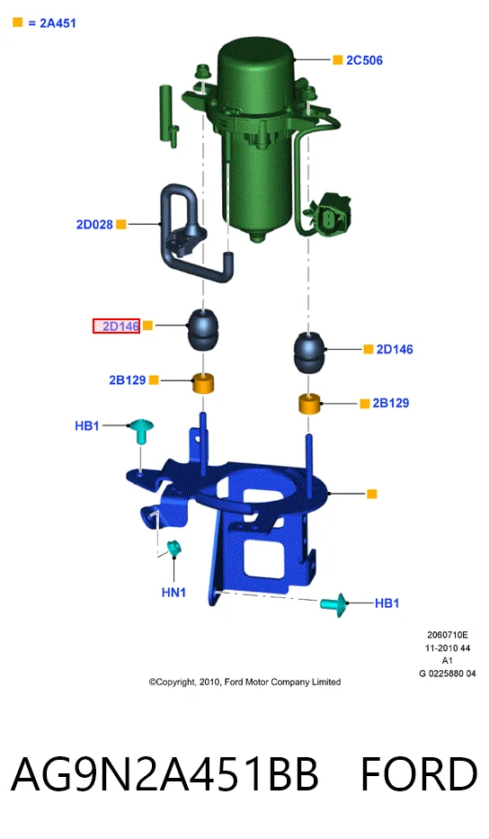 AG9N2A451BB Ford Насос вакуумний